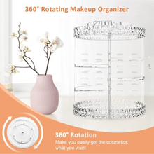 360° Rotating Crystal Makeup Organizer Adjustable | Cosmetic Organizer | Girls Accessories