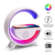 G Shaped RGB Light Table Lamp With Wireless Charger