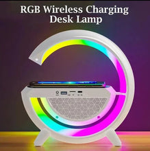 G Shaped RGB Light Table Lamp With Wireless Charger