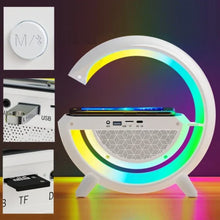 G Shaped RGB Light Table Lamp With Wireless Charger