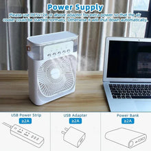 Portable Air Cooler Fan | Fan With Led Night Light, Fine Mist Water And Humidifier Function – USB Electric